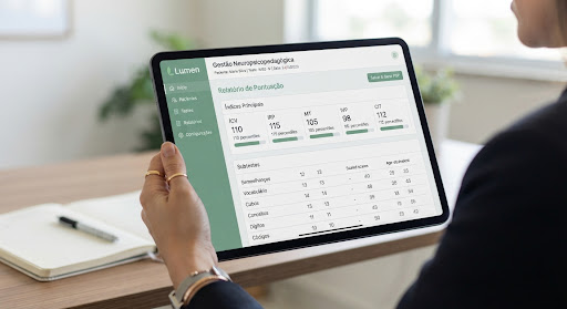 Aplicação digital de escalas diagnósticas e gráficos de percentis